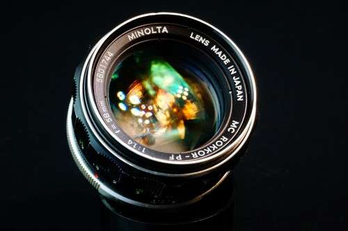 **Bokeh Legend** Minolta MC Rokkor PF 58mm F1.4 in Minolta MD Mount **Excellent Condition**