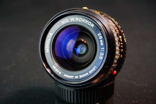 Minolta W Rokkor 28mm F3.5 Lens in Minolta MD Mount  **Excellent Condition**