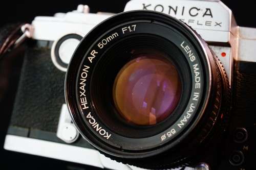 **Rare** Konica Auto Reflex P Half Frame 35mm SLR Camera with Konica AR 50mm F1.7 Lens