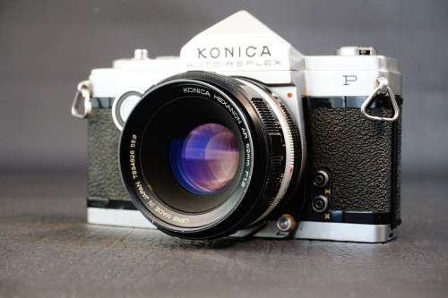 Konica Auto Reflex P Half Frame 35mm SLR Camera with Konica AR 52mm F1.8 Lens  **Excellent*