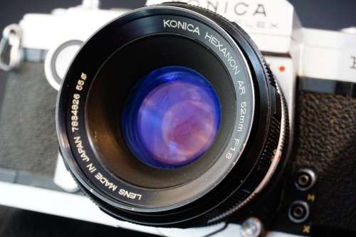 Konica Auto Reflex P Half Frame 35mm SLR Camera with Konica AR 52mm F1.8 Lens  **Excellent*