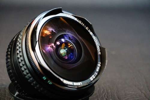 Minolta MD Fish Eye Rokkor 16mm F2.8 Lens in Minolta MD Mount  **Excellent Condition**