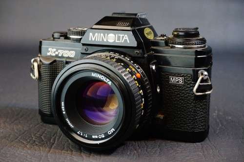 Minolta X700 Pro level 35mm SLR Camera with Minolta MD 50mm F1.7 Lens  **Excellent Condition**