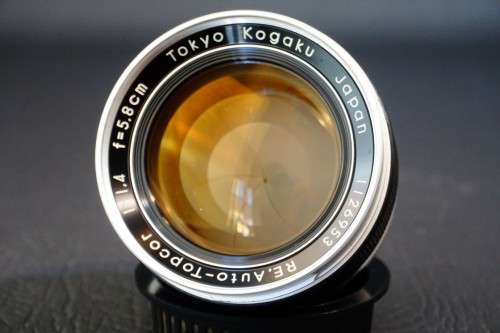 Topcon Topcor 58mm F1.4 Lens in Topcon Mount  **Excellent Condition**