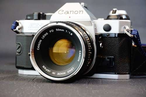 Canon AE1 Program 35mm SLR Camera with Canon FD 50mm F1.8 Lens  **Excellent Condition**