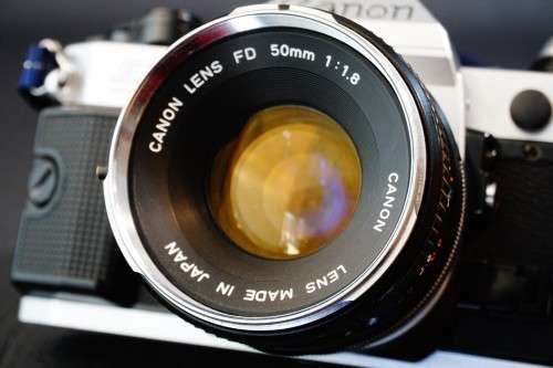 Canon AE1 Program 35mm SLR Camera with Canon FD 50mm F1.8 Lens  **Excellent Condition**