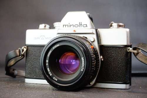 Minolta SRT MC-II 35mm SLR Camera with a Minolta MD 50mm F2 Lens  **Excellent Condition**