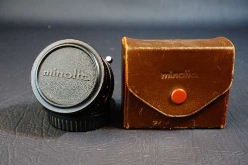 Minolta W Rokkor QE 35mm F4 Lens With Original Hood in Minolta MD SR Mount  **Excellent Condition**