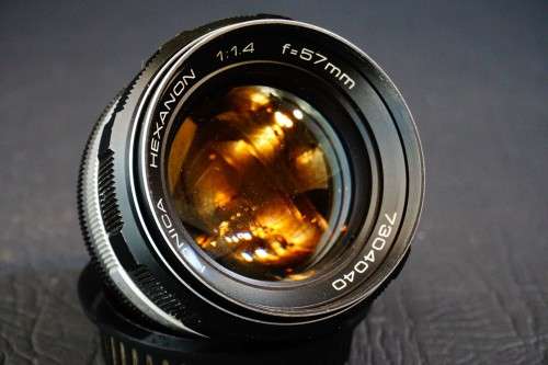Konica Hexanon 57mm F1.4 Lens in Konica AR Mount  **Excellent Condition**