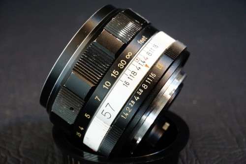 Konica Hexanon 57mm F1.4 Lens in Konica AR Mount  **Excellent Condition**