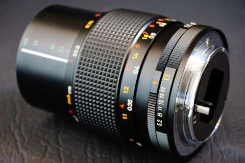 Konica Macro Hexanon AR 55mm f3.5 Lens with 1:1 Adapter in Konica AR Mount  **Excellent Condition**
