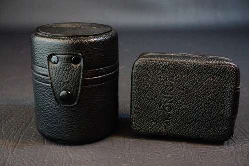 Boxed Konica Hexanon Pre-Set 28mm F3.5 Lens with Hood in Konica AR Mount  **Excellent Condition**