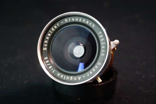 **Wide LF** Schneider Super Angulon 65mm F8 lens in Syncro-Compur Shutter **Excellent Condition**