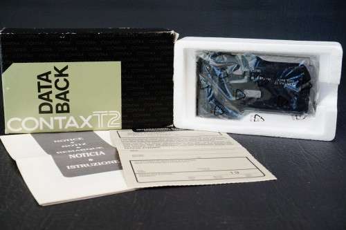 Contax T2 Data Back CX-T2 Titanium Silver with the Original Box and Packaging  **Great Condition**