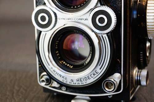 *Planar* Rolleiflex 3.5F 6x6 TLR Zeiss Planar 75mm F3.5 Lens + Leather Caser **Excellent Condition**