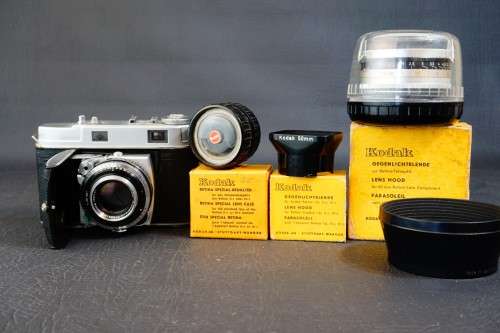 Kodak Retina IIC 35mm Rangefinder with Xenon 50mm F2 and 80mm F4 Lenses **Excellent Condition**