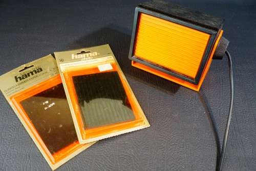 Hama Darkroom Lamp Orange Dark Room Safety Light with additional filter inserts  **Good Condition**