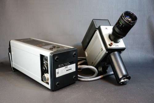 1978 JVC GC-3300E Vidicon Tube Colour Camera with Rokkor 12.5-75mm F1.8 Lens