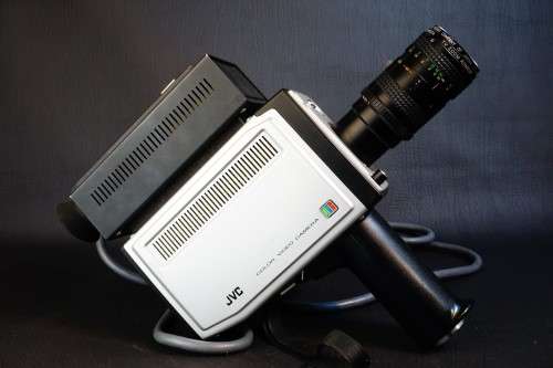 1978 JVC GC-3300E Vidicon Tube Colour Camera with Rokkor 12.5-75mm F1.8 Lens
