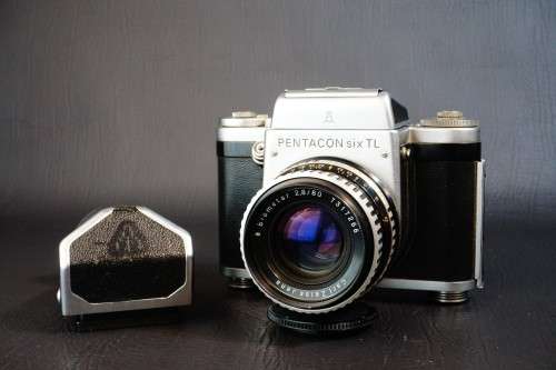 Pentacon Six TL 6x6 120 SLR Camera, Waist Level + Prism Finder and 80mm F2.8 Lens **Excellent**