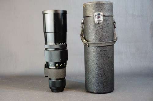 Pentax Asahi Tele Takumar 400mm F5.6 Preset Lens M42 Screw Mount Leather Case