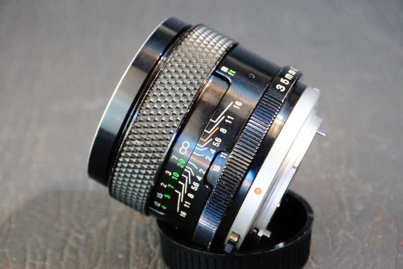 **Fast Wide** Soligor 35mm F2 Lens in Olympus OM Mount  **Great Condition**