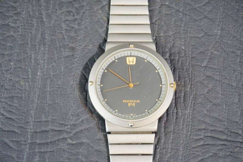 Rare Vintage Honda F1 Racing Titanium Mens Quartz Watch 33mm Made in Japan **Excellent Condition**