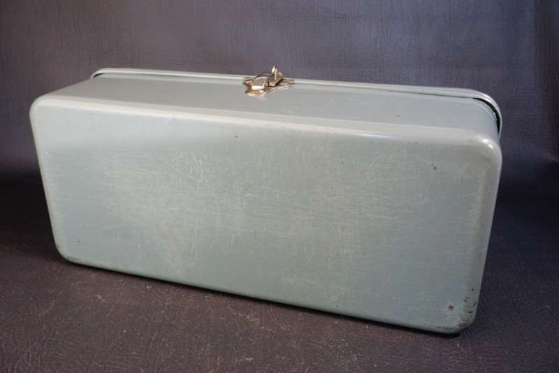 Vintage CHENEY H&H Metal Toolbox Grey Enamel Made in Britain  **Great Condition**