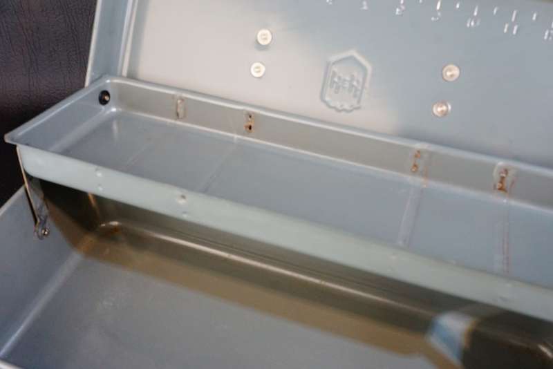 Vintage CHENEY H&H Metal Toolbox Grey Enamel Made in Britain  **Great Condition**