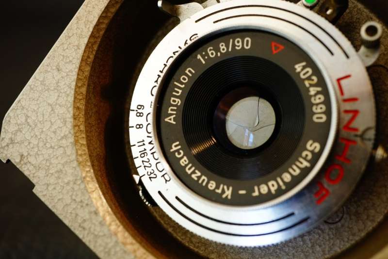 Schneider Kreuznach Angulon 90mm F6.8 with Linhoff Shutter and Linhoff Lens Board **Ex Condition**