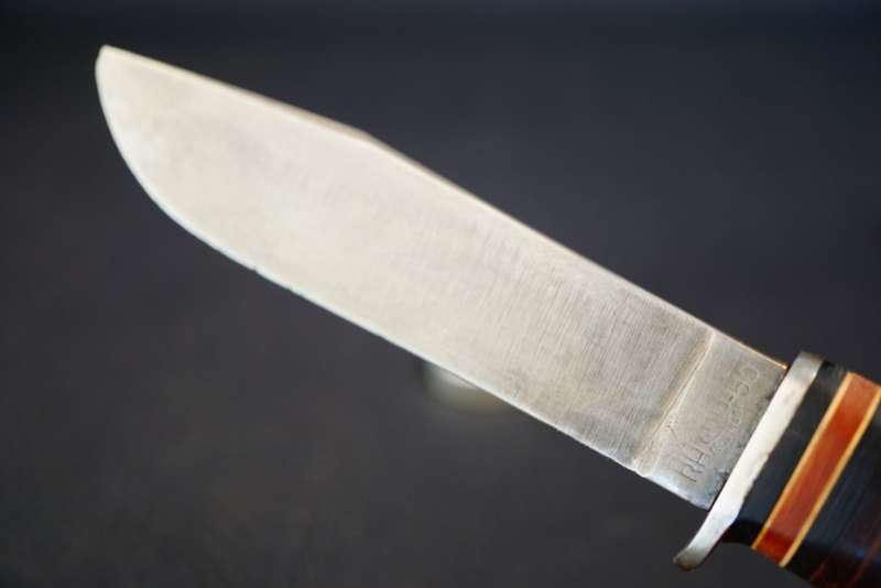US PAL RH-50 Fighting Knife with Leather Scabbard **Good Condition**