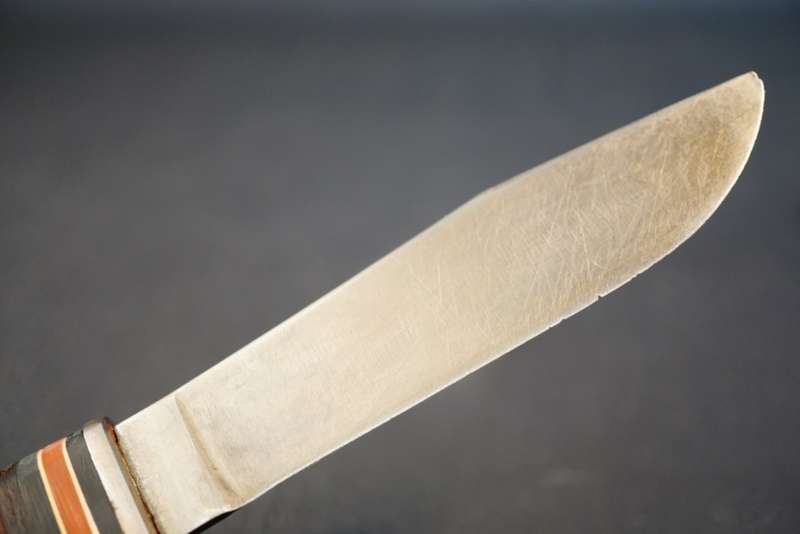US PAL RH-50 Fighting Knife with Leather Scabbard **Good Condition**