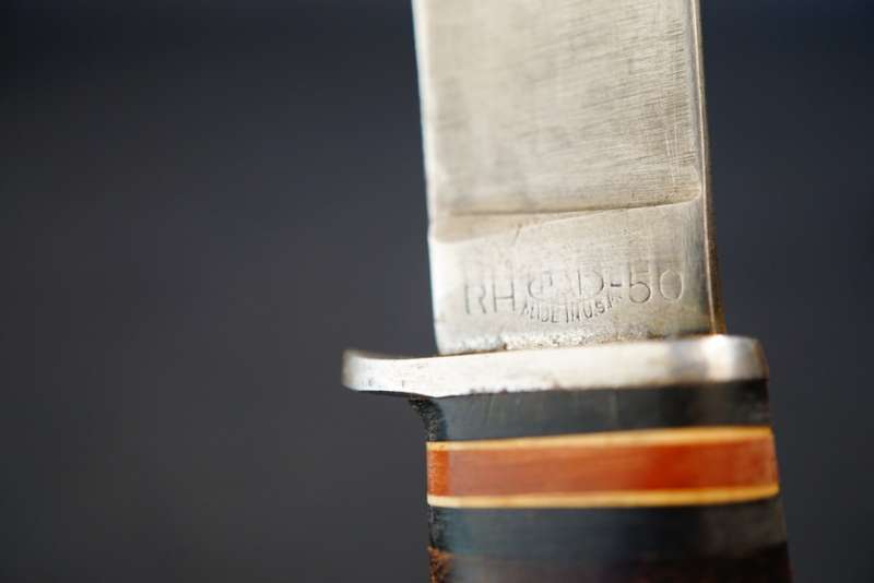 US PAL RH-50 Fighting Knife with Leather Scabbard **Good Condition**
