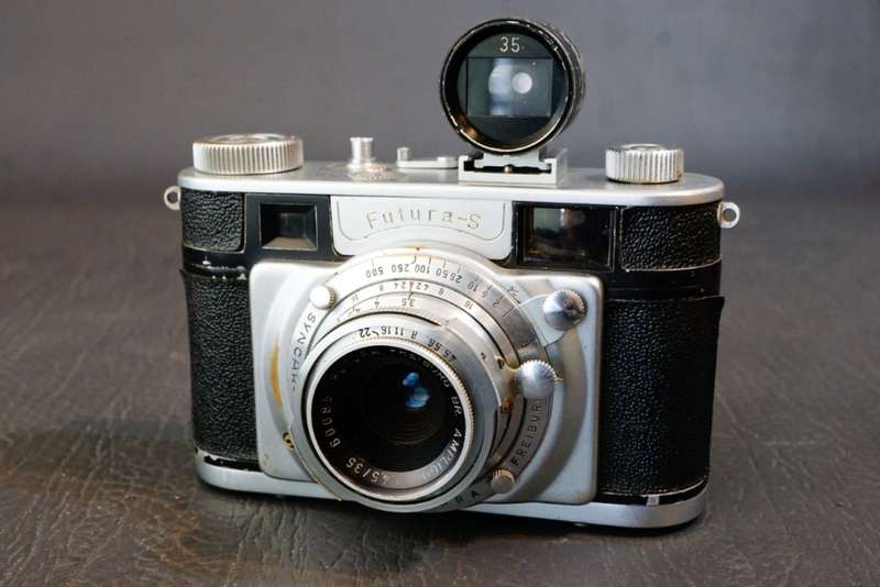 **RARE** Futura S 35mm Rangefinder Camera with Ampligon 35mm F4.5 Lens   **Great Condition**