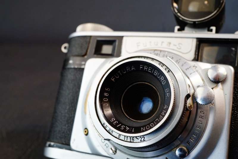 **RARE** Futura S 35mm Rangefinder Camera with Ampligon 35mm F4.5 Lens   **Great Condition**