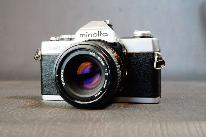 Minolta XG-1 35mm SLR Film Camera with Minolta MD 50mm F2 Lens  **Good Condition**