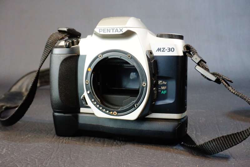 Pentax MZ-30 35mm SLR Camera with 2 Lenses and Battery Grip
