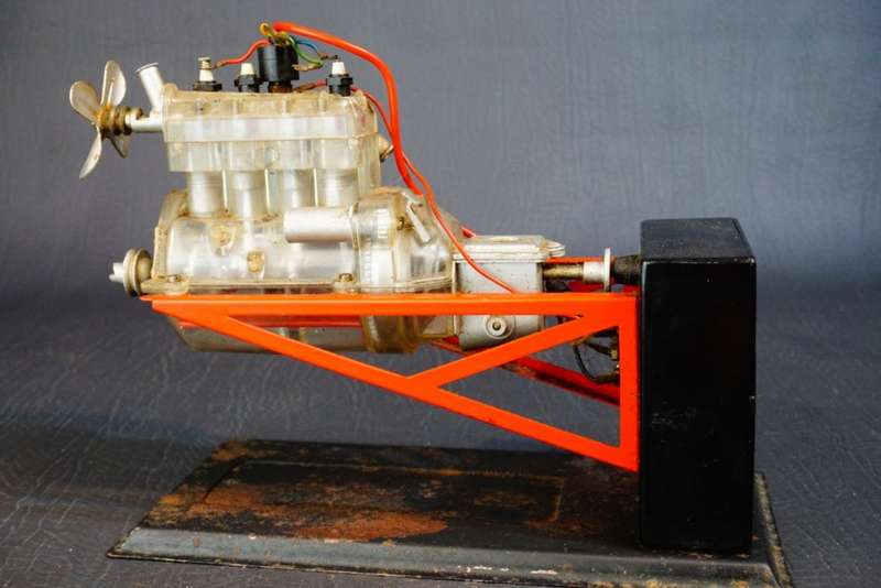 Gescha 40s 50s Germany Transparent Motor Engine Toy Pre-Built  **Spares or Repair**