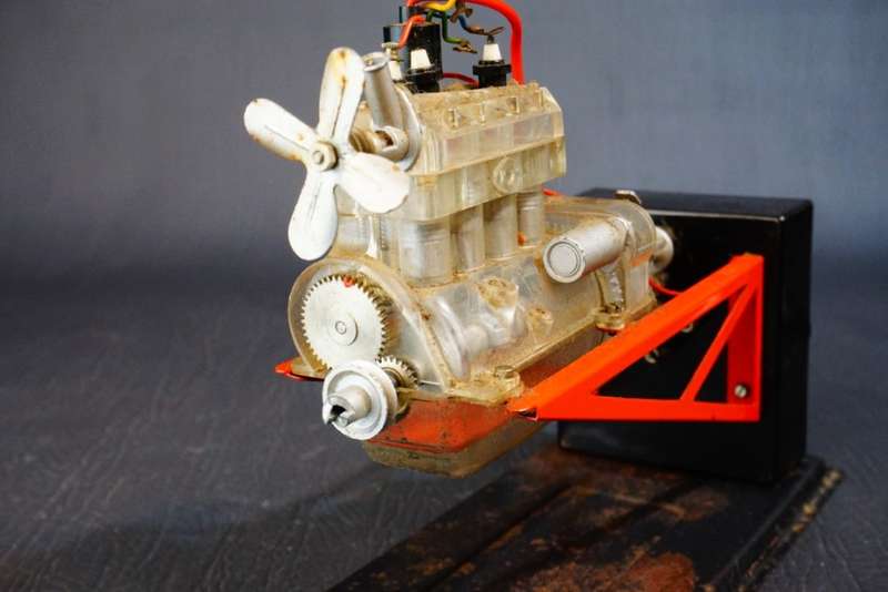 Gescha 40s 50s Germany Transparent Motor Engine Toy Pre-Built  **Spares or Repair**
