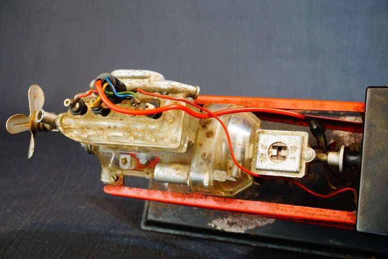 Gescha 40s 50s Germany Transparent Motor Engine Toy Pre-Built  **Spares or Repair**