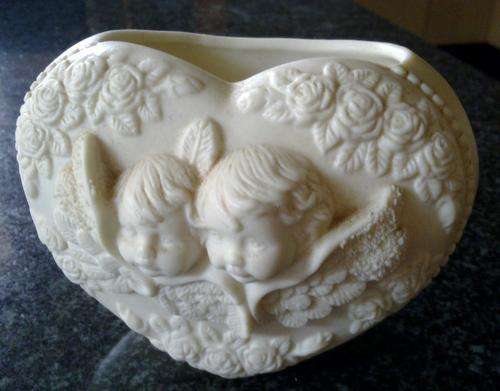 Valentine's Day! Porcelain heart shaped vase