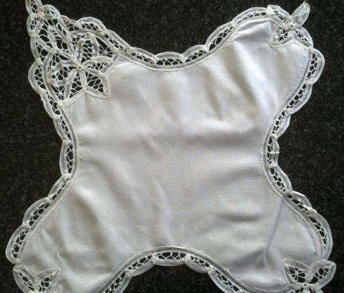 Battenburg lace bread warmer