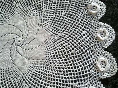 Three fine antique Irish crochet doilies