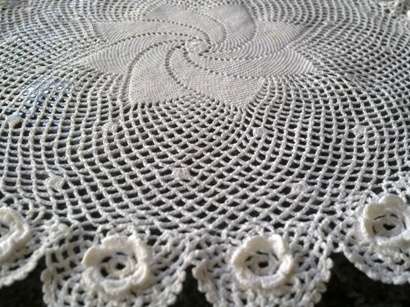 Three fine antique Irish crochet doilies