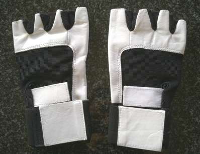Genuine leather fingerless gloves (half finger) - Small