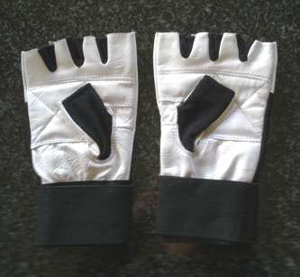 Genuine leather fingerless gloves (half finger) - Small