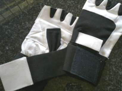 Genuine leather fingerless gloves (half finger) - Small