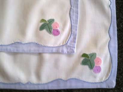 Two lovely cotton lunch napkins