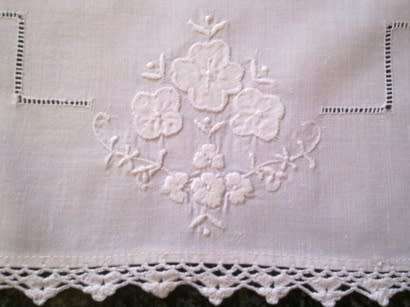 Lovely crisp white cotton tray cloth