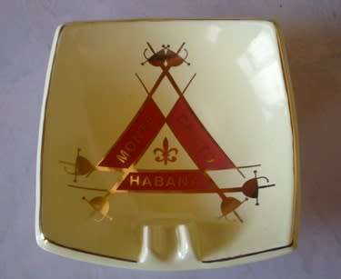 Monte Cristo ceramic cigar ashtray